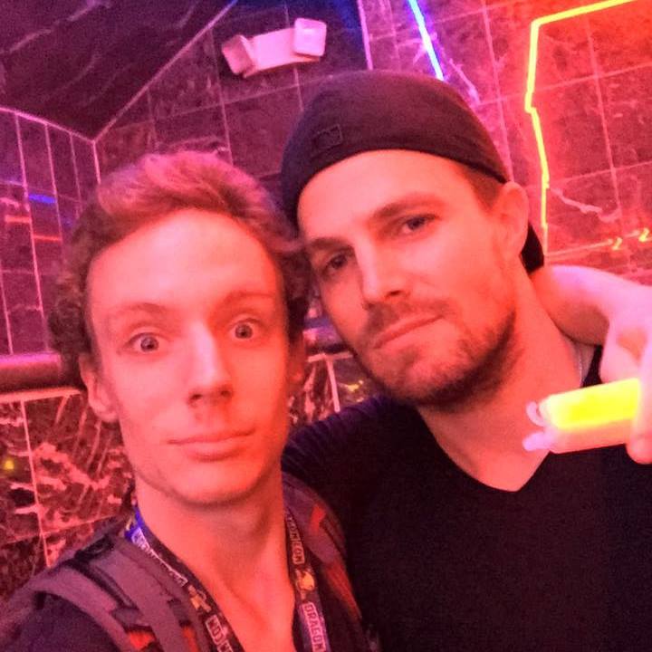 Thian with Stephen Amell